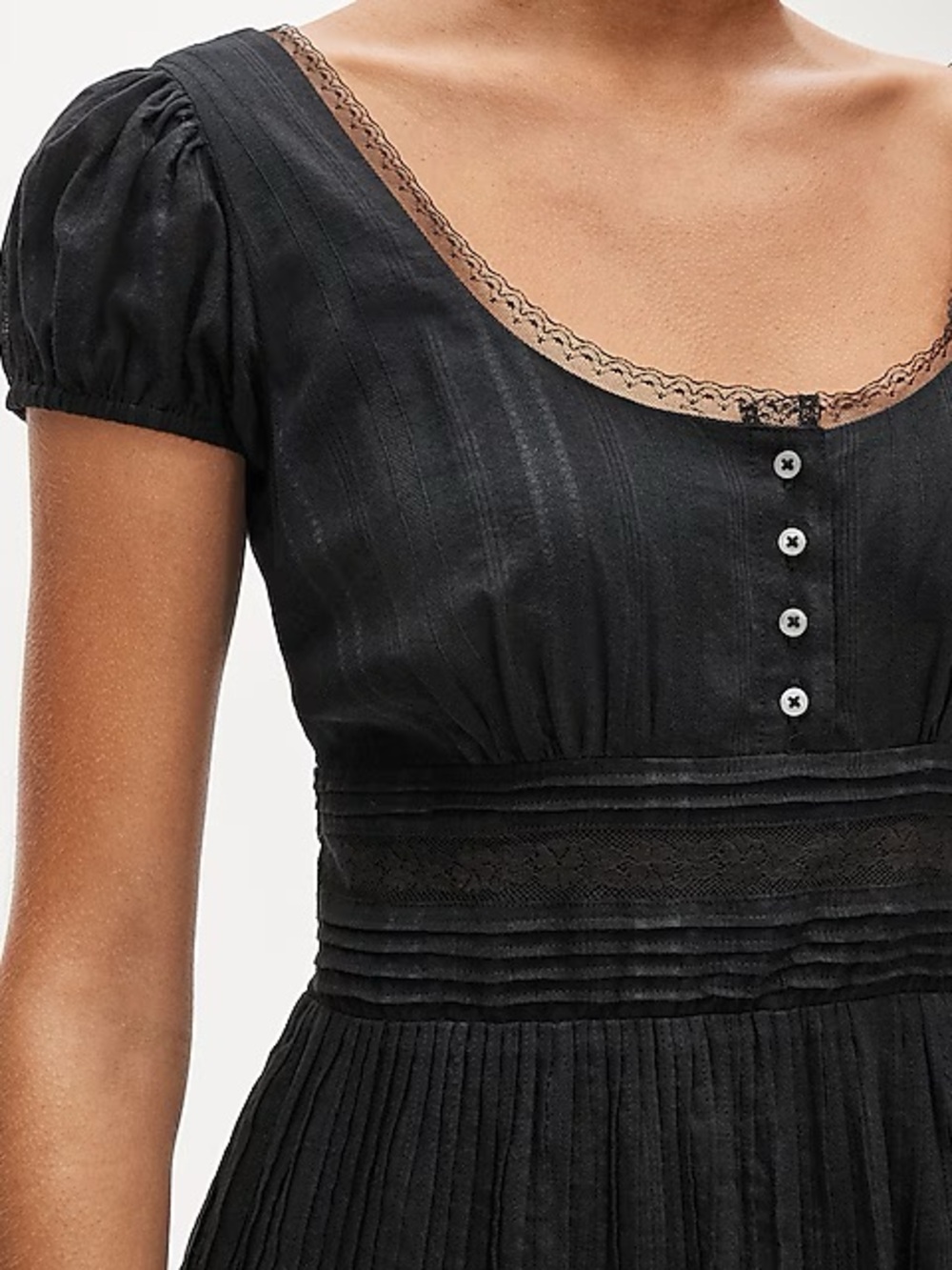 J.Crew Lace-Trim Pintuck Midi Dress - Picture 6 of 9